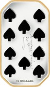 Canada 15 Dollars Ten of Spades 2009 Proof KM# 919 15 DOLLARS coin reverse Canada 15 Dollars Ten of Spades 2009 Proof KM# 919 15 DOLLARS coin reverse