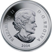 Canada 2 Dollars Polar Bear 2004 Proof KM# 835 ELIZABETH II D ∙ G ∙ REGINA 2004 SB coin obverse