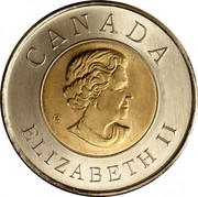Canada 2 Dollars Quebec City 2008 KM# 1040 CANADA ELIZABETH II coin obverse