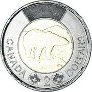 Canada 2 Dollars Test Token 2022 KM# 1257 CANADA 2 DOLLARS coin reverse Canada 2 Dollars Test Token 2022 KM# 1257 CANADA 2 DOLLARS coin reverse