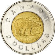Canada 2 Dollars Toonie 2008 (ml) KM# 837 CANADA BT 2 DOLLARS coin reverse