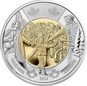 Canada 2 Dollars Wait for Me - Daddy 2014 KM# 1711 REMEMBER 2014 SOUVENIR coin reverse Canada 2 Dollars Wait for Me - Daddy 2014 KM# 1711 REMEMBER 2014 SOUVENIR coin reverse