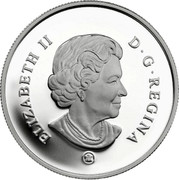 Canada 20 Dollars Team Goalie Mask - Ottawa Senators 2009 Proof KM# 873 ELIZABETH II D∙G∙REGINA coin obverse Canada 20 Dollars Team Goalie Mask - Ottawa Senators 2009 Proof KM# 873 ELIZABETH II D∙G∙REGINA coin obverse