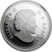 Canada 20 Dollars The White-Tailed Deer - A Doe and her Fawns 2014 Proof KM# 1743 ELIZABETH II D G REGINA coin obverse Canada 20 Dollars The White-Tailed Deer - A Doe and her Fawns 2014 Proof KM# 1743 ELIZABETH II D G REGINA coin obverse