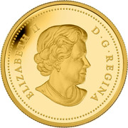 Canada 200 Dollars The Challenge - Robert Bateman 2012 KM# 1279 ELIZABETH II D G REGINA SB coin obverse Canada 200 Dollars The Challenge - Robert Bateman 2012 KM# 1279 ELIZABETH II D G REGINA SB coin obverse