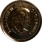 Canada 25 Cents Baby 2010 KM# 988 ELIZABETH II D∙G∙REGINA coin obverse Canada 25 Cents Baby 2010 KM# 988 ELIZABETH II D∙G∙REGINA coin obverse