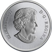 Canada 25 Cents Grey Cup History - Hamilton Tiger-Cats 2012 Proof KM# 1316 ELIZABETH II D∙G∙REGINA coin obverse