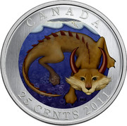 Canada 25 Cents Mishepishu 2011 KM# 1193 CANADA 25 CENTS 2011 coin reverse Canada 25 Cents Mishepishu 2011 KM# 1193 CANADA 25 CENTS 2011 coin reverse