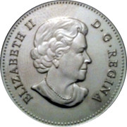 Canada 25 Cents Oh Canada 2012 KM# 1231 ELIZABETH II D∙G∙REGINA coin obverse Canada 25 Cents Oh Canada 2012 KM# 1231 ELIZABETH II D∙G∙REGINA coin obverse