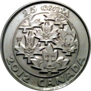 Canada 25 Cents Oh Canada 2012 KM# 1231 25 CENTS 2012 CANADA coin reverse Canada 25 Cents Oh Canada 2012 KM# 1231 25 CENTS 2012 CANADA coin reverse