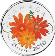 Canada 25 Cents Thank You 2010 KM# 992 CANADA 25 CENTS 2010 coin reverse Canada 25 Cents Thank You 2010 KM# 992 CANADA 25 CENTS 2010 coin reverse