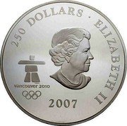 Canada 250 Dollars Early Canada 2007 Proof KM# 751 250 DOLLARS ELIZABETH II VANCOUVER 2010 2007 coin obverse Canada 250 Dollars Early Canada 2007 Proof KM# 751 250 DOLLARS ELIZABETH II VANCOUVER 2010 2007 coin obverse