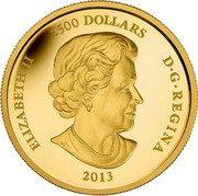 Canada 2500 Dollars Canadian Arctic Landscape 2013 KM# 1372 ELIZABETH II 2500 DOLLARS D ∙ G ∙ REGINA 2013 SB coin obverse Canada 2500 Dollars Canadian Arctic Landscape 2013 KM# 1372 ELIZABETH II 2500 DOLLARS D ∙ G ∙ REGINA 2013 SB coin obverse