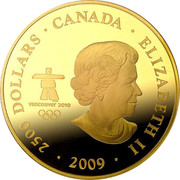 Canada 2500 Dollars Modern Canada 2009 KM# 902a 2500 DOLLARS ∙ CANADA ∙ ELIZABETH II ∙ 2009 ∙ VANCOUVER 2010 TM / MC coin obverse Canada 2500 Dollars Modern Canada 2009 KM# 902a 2500 DOLLARS ∙ CANADA ∙ ELIZABETH II ∙ 2009 ∙ VANCOUVER 2010 TM / MC coin obverse
