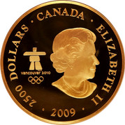 Canada 2500 Dollars Surviving the Flood 2009 KM# 912 2500 DOLLARS ∙ CANADA ∙ ELIZABETH II ∙ 2009 ∙ SB VANCOUVER 2010 TM / MC coin obverse Canada 2500 Dollars Surviving the Flood 2009 KM# 912 2500 DOLLARS ∙ CANADA ∙ ELIZABETH II ∙ 2009 ∙ SB VANCOUVER 2010 TM / MC coin obverse