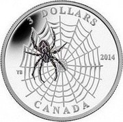 Canada 3 Dollars Animal Architects - Spider Web 2014 Proof KM# 1528 3 DOLLARS 2014 CANADA coin reverse Canada 3 Dollars Animal Architects - Spider Web 2014 Proof KM# 1528 3 DOLLARS 2014 CANADA coin reverse
