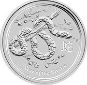 Australia 30 Dollars Year of the Snake 2013 P Proof KM# 1834 YEAR OF THE SNAKE coin reverse Australia 30 Dollars Year of the Snake 2013 P Proof KM# 1834 YEAR OF THE SNAKE coin reverse