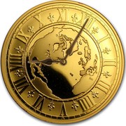 Canada 300 Dollars 120th Anniversary of Standard Time 2005 Proof KM# 570.5 I II III IIII V VI VII VIII IX X XI XII coin reverse