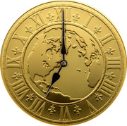 Canada 300 Dollars International Implementation of Standard Time - 120th Anniversary 2005 KM# 570.4 XII I II III IIII V VI VII VIII IX X XI coin reverse