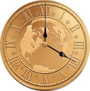 Canada 300 Dollars Standard Time - 4 PM Pacific 2005 Proof KM# 570.1 I II III IIII V VI VII VIII IX X XI XII coin reverse