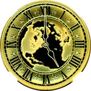 Canada 300 Dollars Standard Time - 5 AM Mountain 2005 Proof KM# 570.2 I II III IIII V VI VII VIII IX X XI XII coin reverse