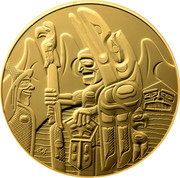 Canada 300 Dollars Welcome Figure Totem Pole 2005 KM# 600 RH coin reverse Canada 300 Dollars Welcome Figure Totem Pole 2005 KM# 600 RH coin reverse