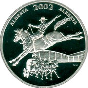 Canada 50 Cents Calgary Stampede 2002 Proof KM# 457 ALBERTA 2002 ALBERTA coin reverse Canada 50 Cents Calgary Stampede 2002 Proof KM# 457 ALBERTA 2002 ALBERTA coin reverse