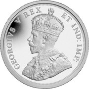 Canada 50 Cents George V 1911-2011 Proof KM# 1157 GEORGIVS V REX ET IND:IMP: coin obverse Canada 50 Cents George V 1911-2011 Proof KM# 1157 GEORGIVS V REX ET IND:IMP: coin obverse