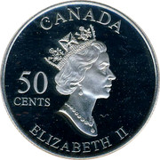 Canada 50 Cents Golden Daffodil 2003 Proof KM# 475 CANADA 50 CENTS ELIZABETH II coin obverse Canada 50 Cents Golden Daffodil 2003 Proof KM# 475 CANADA 50 CENTS ELIZABETH II coin obverse