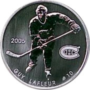 Canada 50 Cents Guy LaFleur 2005 Proof, Specimen KM# 577 2005 GUY LAFLEUR #10 coin reverse
