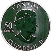 Canada 50 Cents Jaque Plante 2005 Proof, Specimen KM# 578 CANADA 50 CENTS ELIZABETH II coin obverse