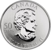 Canada 50 Cents Jean Beliveau 2005 Proof, Specimen KM# 579 CANADA 50 CENTS ELIZABETH II coin obverse Canada 50 Cents Jean Beliveau 2005 Proof, Specimen KM# 579 CANADA 50 CENTS ELIZABETH II coin obverse
