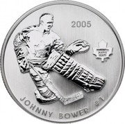 Canada 50 Cents Jonny Bover 2005 Proof, Specimen KM# 540 2005 TORONTO MAPLE LEAFS JOHNNY BOWER #1 coin reverse Canada 50 Cents Jonny Bover 2005 Proof, Specimen KM# 540 2005 TORONTO MAPLE LEAFS JOHNNY BOWER #1 coin reverse