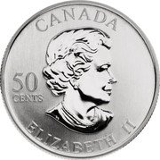 Canada 50 Cents Montreal Canadians 2005 Proof, Specimen KM# 580 CANADA 50 CENTS ELIZABETH II coin obverse