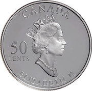 Canada 50 Cents Ontario Stratford Festival 2002 Proof KM# 455 CANADA 50 CENTS ELIZABETH II coin obverse Canada 50 Cents Ontario Stratford Festival 2002 Proof KM# 455 CANADA 50 CENTS ELIZABETH II coin obverse