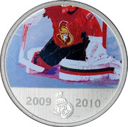 Canada 50 Cents Ottawa Senators 2010 KM# 941 2009 2010 coin reverse Canada 50 Cents Ottawa Senators 2010 KM# 941 2009 2010 coin reverse
