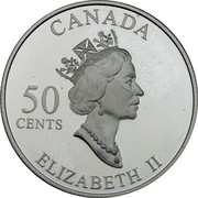 Canada 50 Cents Quebec Winter Carnival 2001 Proof KM# 420 CANADA 50 CENTS ELIZABETH II coin obverse Canada 50 Cents Quebec Winter Carnival 2001 Proof KM# 420 CANADA 50 CENTS ELIZABETH II coin obverse