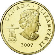 Canada 75 Dollars Olympics Canada Geese 2007 Proof KM# 748 CANADA ∙ ELIZABETH II 2007 coin obverse Canada 75 Dollars Olympics Canada Geese 2007 Proof KM# 748 CANADA ∙ ELIZABETH II 2007 coin obverse