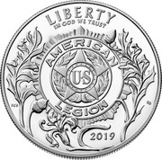 USA $1 (American Legion 100th Anniversary) LIBERTY IN GOD WE TRUST 2019 coin obverse USA $1 (American Legion 100th Anniversary) LIBERTY IN GOD WE TRUST 2019 coin obverse