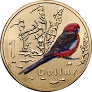 Australia 1 Dollar Air Series - Crimson Rosella 2009 1 DOLLAR coin reverse Australia 1 Dollar Air Series - Crimson Rosella 2009 1 DOLLAR coin reverse