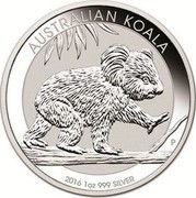 Australia 1 Dollar Koala 2016 P AUSTRALIAN KOALA 2016 1OZ 999 SILVER coin reverse Australia 1 Dollar Koala 2016 P AUSTRALIAN KOALA 2016 1OZ 999 SILVER coin reverse