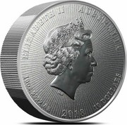 Australia 10 Dollars Koala. Piedfort 2019 ELIZABETH II AUSTRALIA 10OZ 9999 AG 2018 10 DOLLARS coin obverse Australia 10 Dollars Koala. Piedfort 2019 ELIZABETH II AUSTRALIA 10OZ 9999 AG 2018 10 DOLLARS coin obverse