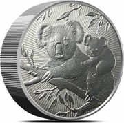 Australia 10 Dollars Koala. Piedfort 2019 P coin reverse Australia 10 Dollars Koala. Piedfort 2019 P coin reverse