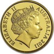 Australia 10 Dollars Ram's Head 2011 Proof ELIZABETH II AUSTRALIA 2011 IRB coin obverse Australia 10 Dollars Ram's Head 2011 Proof ELIZABETH II AUSTRALIA 2011 IRB coin obverse