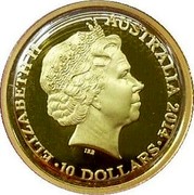 Australia 10 Dollars Year of the Horse 2014 ELIZABETH II AUSTRALIA 2014 10 DOLLARS coin obverse Australia 10 Dollars Year of the Horse 2014 ELIZABETH II AUSTRALIA 2014 10 DOLLARS coin obverse