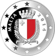 Malta 10 Euro 40th Anniversary of the Republic of Malta 2014 Proof, unknown in box with certificate MALTA 2014 REPUBBLIKA TA' MALTA coin obverse Malta 10 Euro 40th Anniversary of the Republic of Malta 2014 Proof, unknown in box with certificate MALTA 2014 REPUBBLIKA TA' MALTA coin obverse