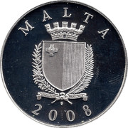 Malta 10 Euro Auberge de Castille 2008 Proof KM# 136 MALTA REPUBBLIKA TA' MALATA 2008 coin obverse Malta 10 Euro Auberge de Castille 2008 Proof KM# 136 MALTA REPUBBLIKA TA' MALATA 2008 coin obverse