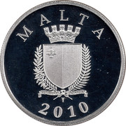 Malta 10 Euro Auberge D'Italie 2010 Proof KM# 140 MALTA REPUBBLIKA TA' MALTA 2010 coin obverse Malta 10 Euro Auberge D'Italie 2010 Proof KM# 140 MALTA REPUBBLIKA TA' MALTA 2010 coin obverse
