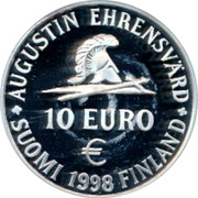 Finland 10 Euro Augustin Ehrensvard 1998 AUGUSTIN EHRENSVÄRD 10 EURO € SUOMI 1998 FINLAND coin reverse