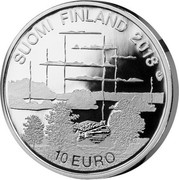 Finland 10 Euro Finnish Sauna culture 2018 Proof SUOMI FINLAND 2018 10 EURO coin obverse